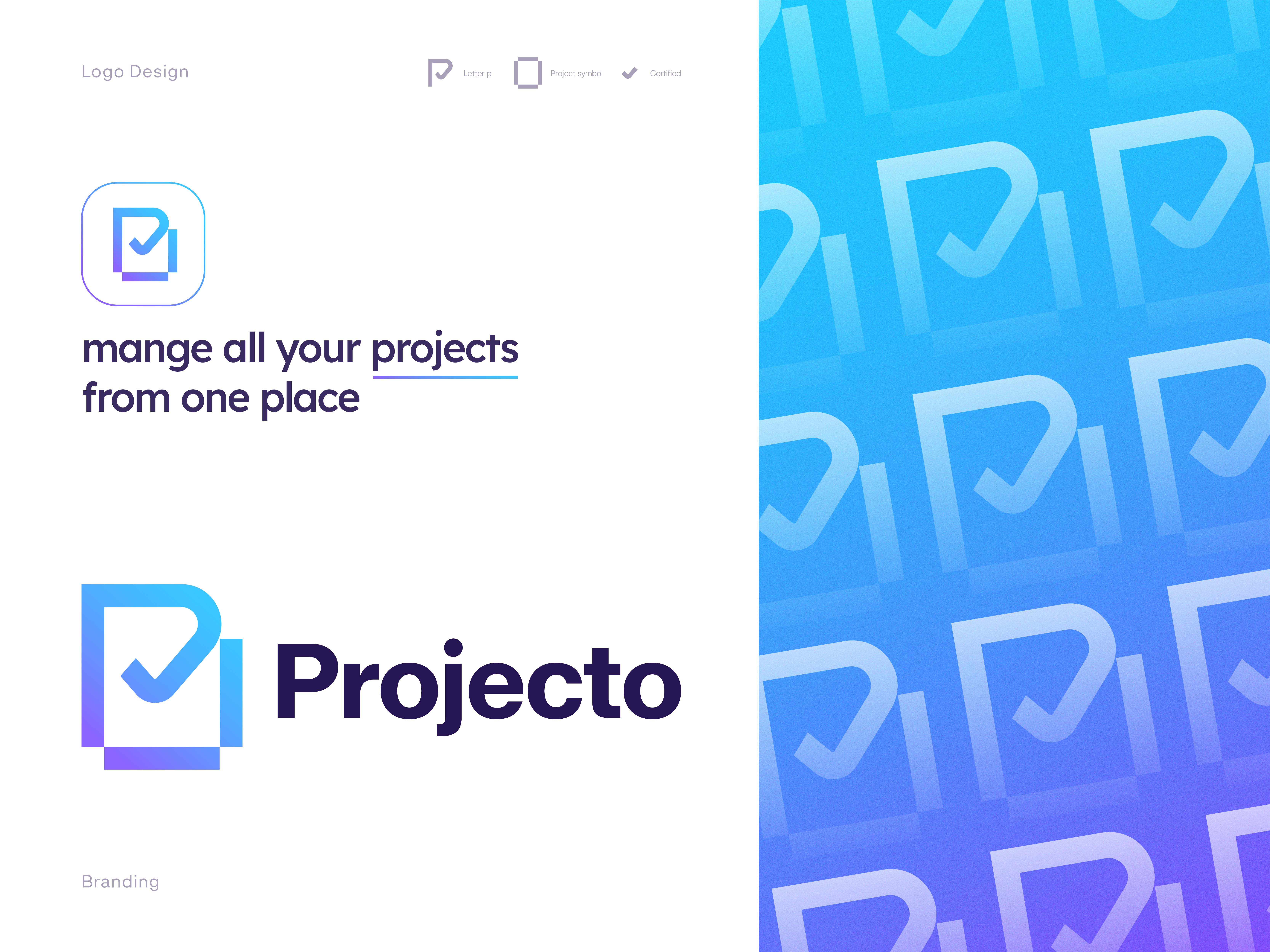 Logo, Branding, Identity brand brand identity branding icon identity logo logo design logodesign logos logotype mark minimal logo projecto symbol typography