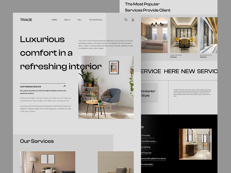 Interior Design Agency Landing Page Website by Majarul Islam on Dribbble