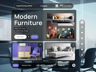 VR Furniture Website apple apple vision pro ar branding furniture meta metaverse product design ui ui design uiux virtual virtual reality vision pro vr web design website design