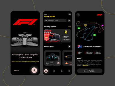 Formula 1 App Redesign racing