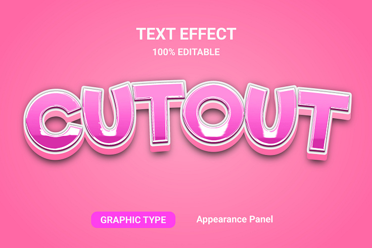 cutout text effect by B Studio on Dribbble