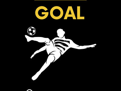 Run kick goal graphic design logo