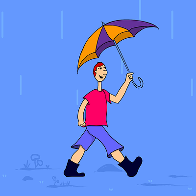 Rainy Days... Character Animation adobe adobeanimate animation characteranimation characters framebyframe illustration motion graphics walkcycle