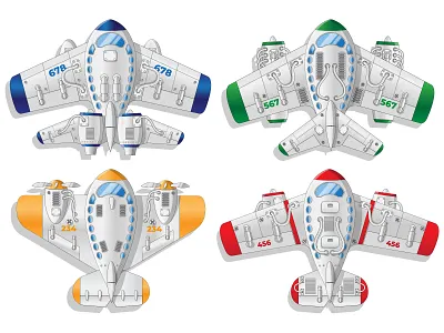 Set of passenger aircraft. flight model