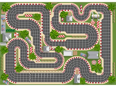 Race track. road