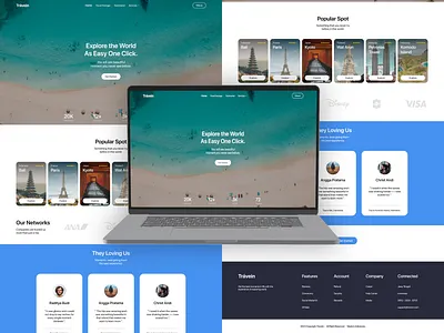 Travein - Home Page design ui ux