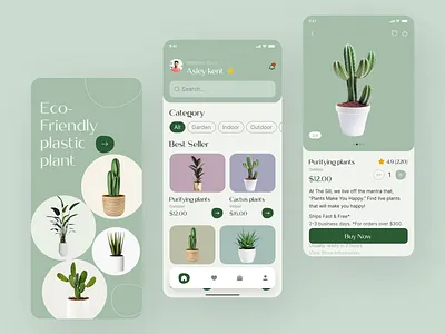 Plant Shop Mobile App Design app apps ecommerce greenery home decor indoor plant mobile app online shopping app plant plant app plant store shop tree shop ui uidex uiux