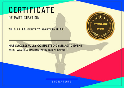 Ceritficate certificate of participation design graphic design