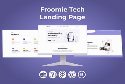 Froomie Tech Landing Page by taibacreations engaging visuals functionality graphic design landing page optimized performance responsive design user friendly website design