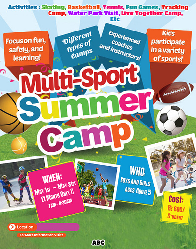 Summer Camp design graphic design template