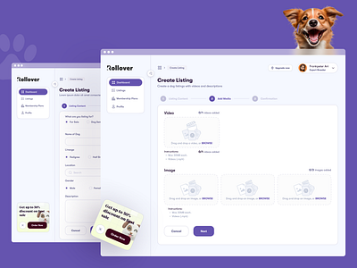 Create Listing for Dog Breeding Website || Still in Progress ✨ american branding bulldog create description details dog empty images inspiration interaction listing plans post profile puppy state uiux upload video