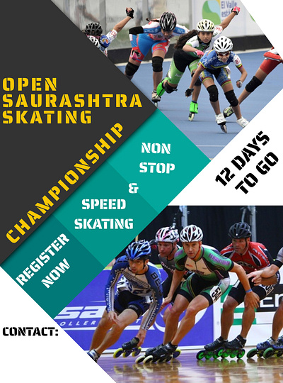 Skating Championship design graphic design template