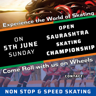 Skating Championship design graphic design template