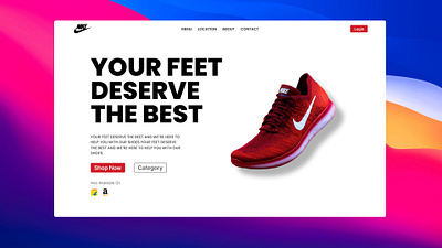 Nike website design figma mockup ui website