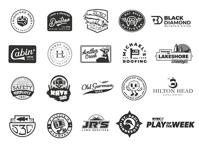 Logo Collection badge design fun logo design fun logos graphic design logo logo collection logo group logo inspiration logo inspo logos modern logos