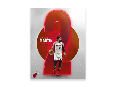 Caleb Martin Miami Heat Poster adobe basketball caleb martin custom customs design graphic design miami miami heat nba photoshop poster poster design sports sports design vintage vintage poster