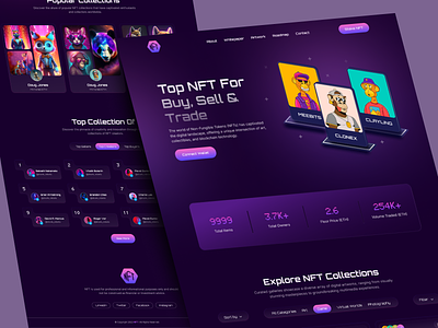 NFT-Landing Page 3d 3d animation animation blockchain blockchain landing page crypto crypto landing page crypto website design homepage illustration landing page nft design nft landing page nft marketplace nft webpage design nfts web uiux web design web3