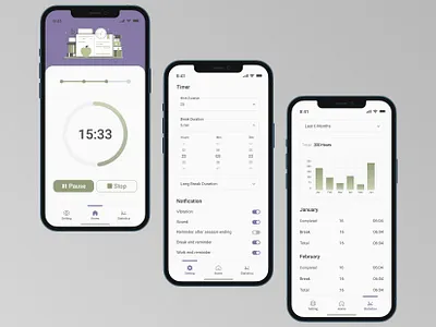 Pomodoro Timer Application app design ui ux