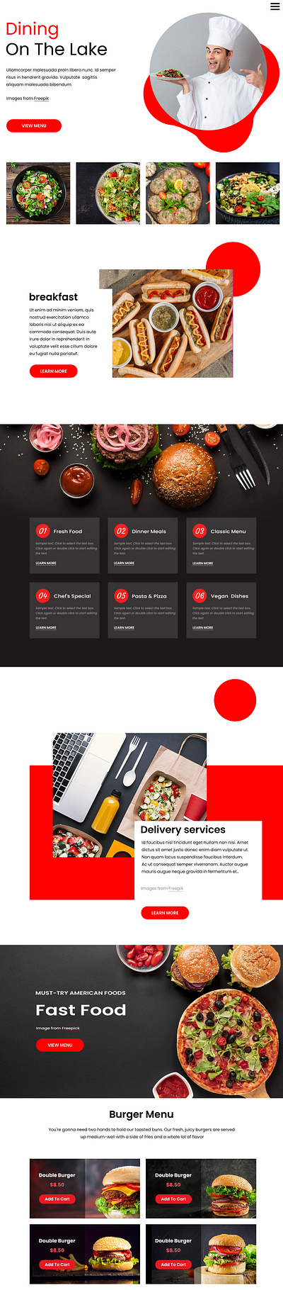 Food Delivery Web Desing design graphic design web desing