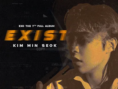 XIUMIN POSTER COVER "EXIST" adobe illustrator adobe photosop design exist exo graphic design illustration kim min seok poster typography xiumin