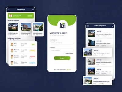 Bromi Mobile Apps Design (iOS, Android) apartment app design application apps concept creative design houses locations map mobile mobile app modern prices properties property real estate tech ui uiux