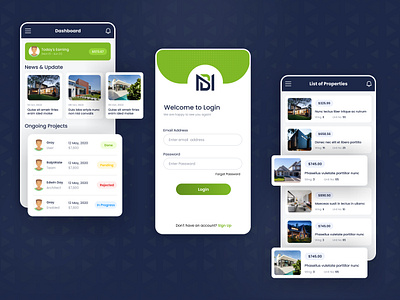 Bromi Mobile Apps Design (iOS, Android) apartment app design application apps concept creative design houses locations map mobile mobile app modern prices properties property real estate tech ui uiux