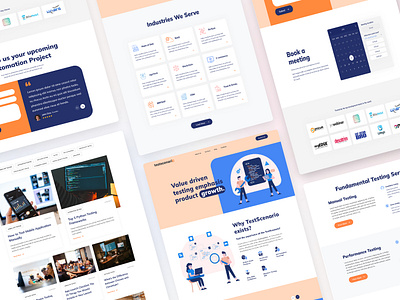 Testscenario Web Site Design: Landing Page / Home Page UI automation testing business character concept corporate creative design interface load performance testing mobile app testing modern qa qa agency software testing test testing testscenario uiux testing vector webapp
