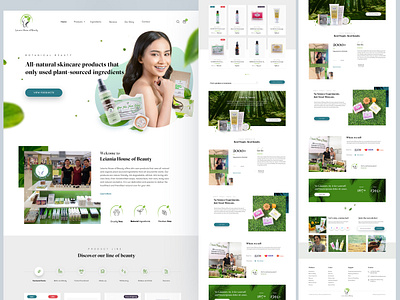 Landing page for skin care company design landing page skincare website web design website