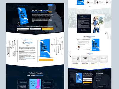 Book Landing page for influencer book page design landing page web design website