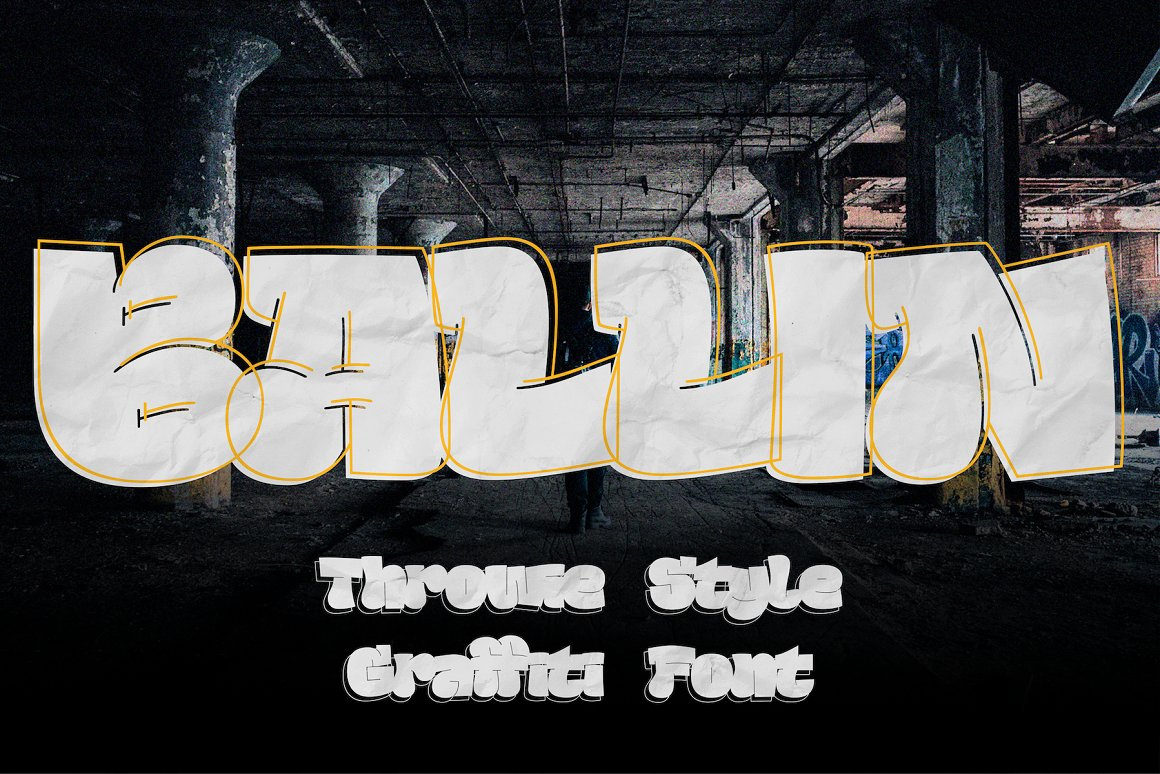 Ballin - Throwie Style Graffiti Font by Best Fonts Trending on Dribbble