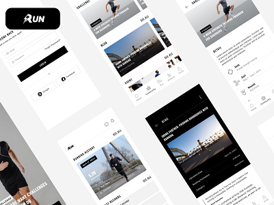 Running Application - Exploration design mobile app running app running application simple design ui ux