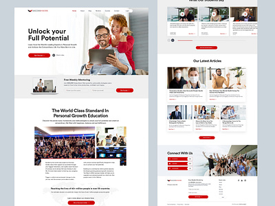 Clean white landing page for coach/influencer clean web design landing page web design website