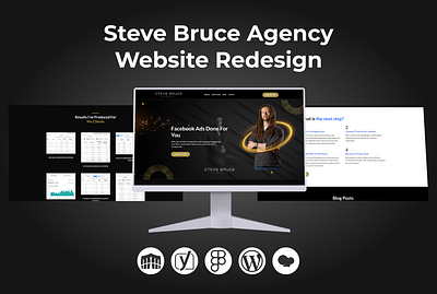 Steve Bruce Agency Website Redesign by taibacreations branding browsing experience modern elements navigation menu professionalism user friendly interface visual aesthetics web design website redesign