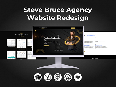 Steve Bruce Agency Website Redesign by taibacreations branding browsing experience modern elements navigation menu professionalism user friendly interface visual aesthetics web design website redesign