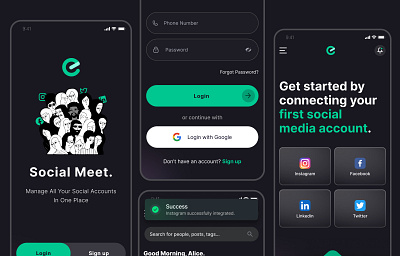 Social Meet branding design figma ui ux