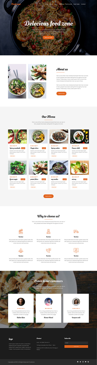 Food Ordering Website design graphic design landingpage ui ux