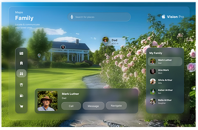 Apple Vision Pro Navigation Concept appl vision pro concept design inspiration ui visual design