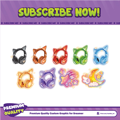 Colorfull Headphone twitch Badges but badges design discord emotes facebook emotes flair badges gamer headphone illustration loyalty badges sub badges sub emotes twitch twitch emotes youtube emotes