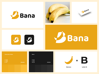 Banana Logo banana banana logo brand branding design graphic graphic design illustration logo ui ux vector
