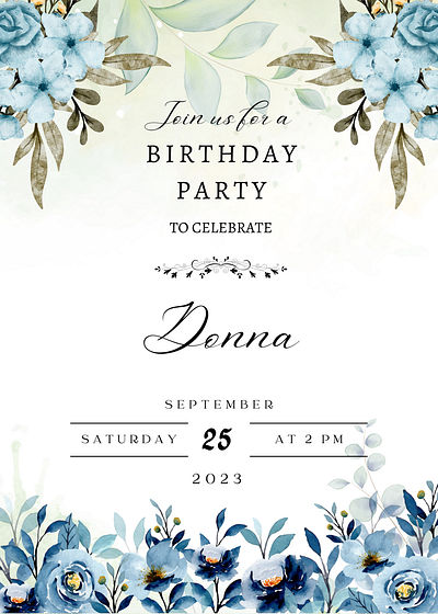 Birthday Invitation Card Design branding design graphic design invitation card design typography