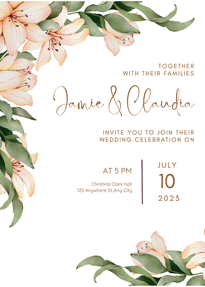 Wedding Invitation Card Design branding design graphic design invitation card design typography vector