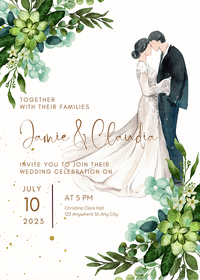 Wedding Invitation Card Design branding design graphic design illustration invitation card design typography vector