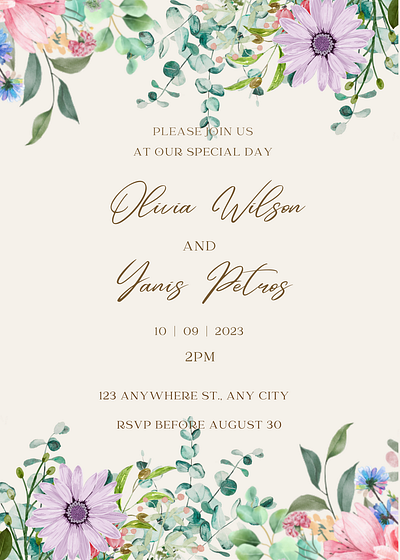 Wedding Invitation Card Design branding design graphic design illustration invitation card design typography vector