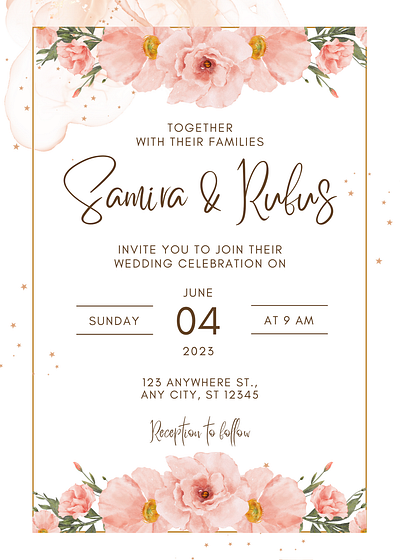 Wedding Invitation Card Design branding design graphic design illustration invitation card design typography vector