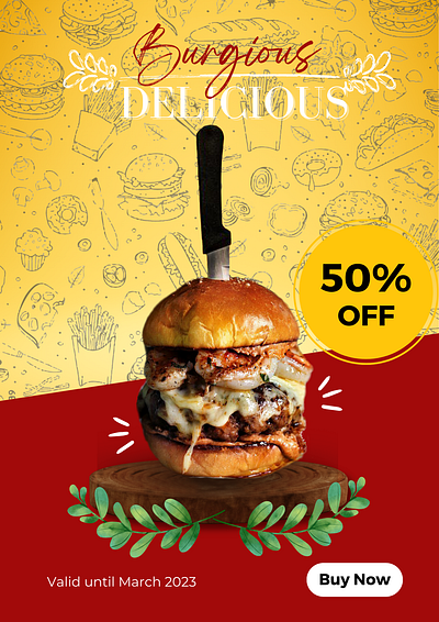 Burger Flyer branding flyer graphic design illustration infographics logo