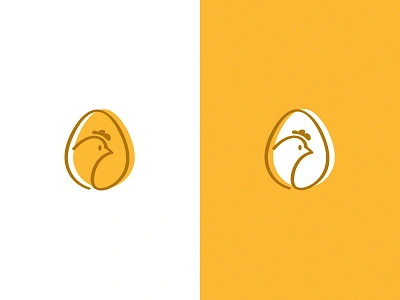 Egg&Chicken animal bird branding chicken creative design eco egg farm farming food logo mascot natural one line pet rooster simple