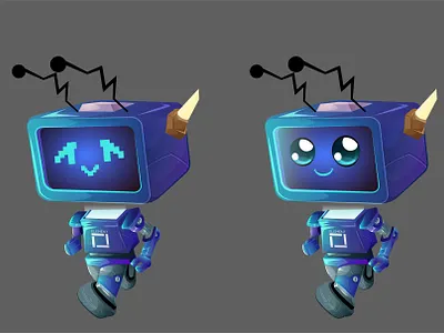 Cute Mascot mecha character science