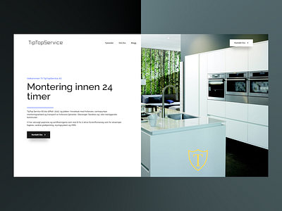 TipTop Service Homepage Concept hero homepage service ui ux web