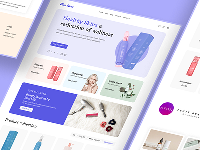 Diva Rose Landing Page beauty beauty clinic beauty product app branding clean concept cosmetic graphic design home page landing online shopping app skin care trnds ui ux website design