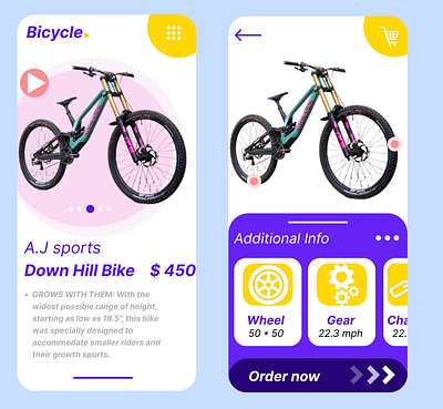 Bicycle app appdesign branding design graphic design ui uiux uiux design web design